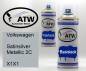 Preview: Volkswagen, Satinsilver Metallic 2C, X1X1: 400ml Sprühdose + 400ml Klarlack - Set, von ATW Autoteile West.